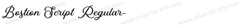 Bostion Script Regular字体转换